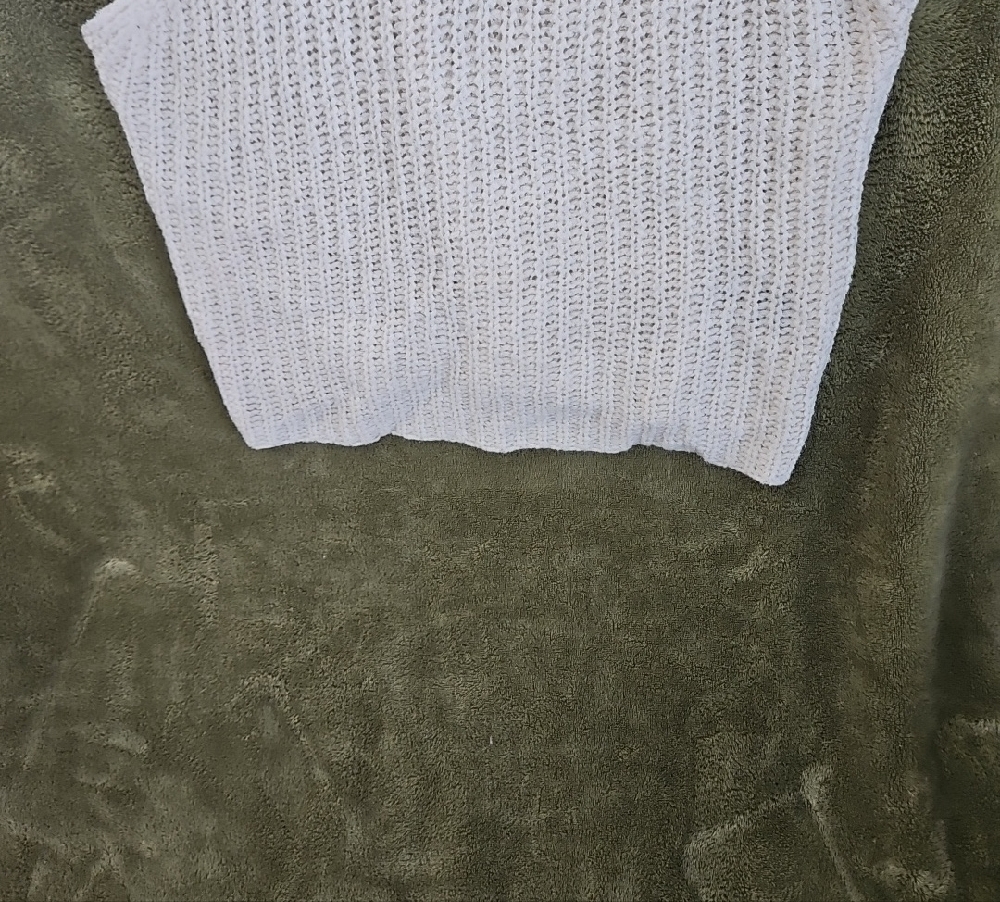 Cream Ribbed Crop Tank Top - Picture 4 of 6